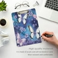 thumbnail image 4 of Acrylic Clipboards with Low Profile Clip, A4 Standard Size 9" x 12.5" File Holder for Writing Drawing, Clip Boards for Doctors Offices, Purple Butterfly Gifts, 4 of 7