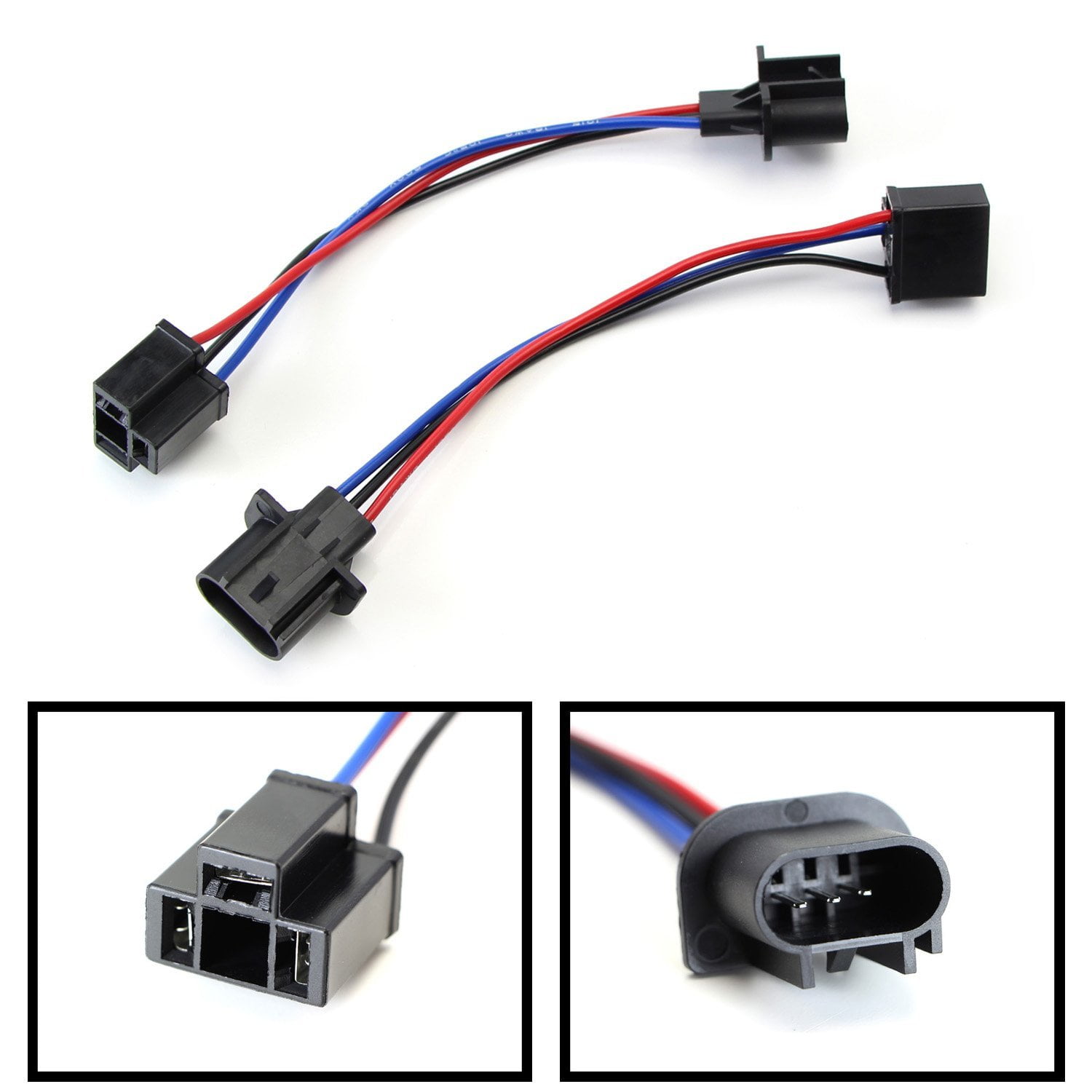 iJDMTOY (2) H13 9008 To H4 9003 Pigtail Wire Wiring Harness Adapters