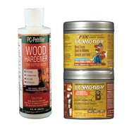 PC Products Wood Repair Epoxy Paste and Wood Hardener Kit, PC-Woody 6 oz and PC-Petrifier 8 oz