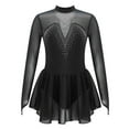 thumbnail image 2 of inhzoy Girls Tulle Splice Long Sleeves Mock Neck Cutouts Back Leotard Dress, 2 of 6