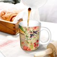 thumbnail image 3 of Yiaed Vintage Bird Print Ceramics Coffee,Large Handle Design,Extra Large Tea and Coffee Cup for Office and Home Mugs, 3 of 6