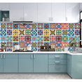 thumbnail image 1 of Calcomanías Para Azulejos Pegatinas de suelo de baldosas de patrón Retro, pegatinas de pasta impermeables para baño y cocina de PVC, 1 of 3