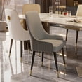 thumbnail image 3 of Wisfor Set of 2 Microfiber Leather Dining Chairs Soft Upholstered Kitchen Chairs Seat,Grey Colour, 3 of 13