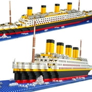 Titanic Micro Mini Building Blocks Set, 1860Pcs Ship Model Building Bricks, 3D Puzzle Sets DIY Educational Toys Gift for Adults and Kids