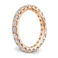thumbnail image 4 of 14K Rose Gold Ring Band Eternity Diamond Round Polished U Shared Prong 2ct , Size 7, 4 of 4