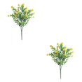 thumbnail image 1 of Yuarrent Flores de simulación Milán hierba ramo de flores de plástico hogar Oficina decoración Artificial boda fiesta jardín flor falsa amarillo 2piezas Yuarrent CBP014991, 1 of 5