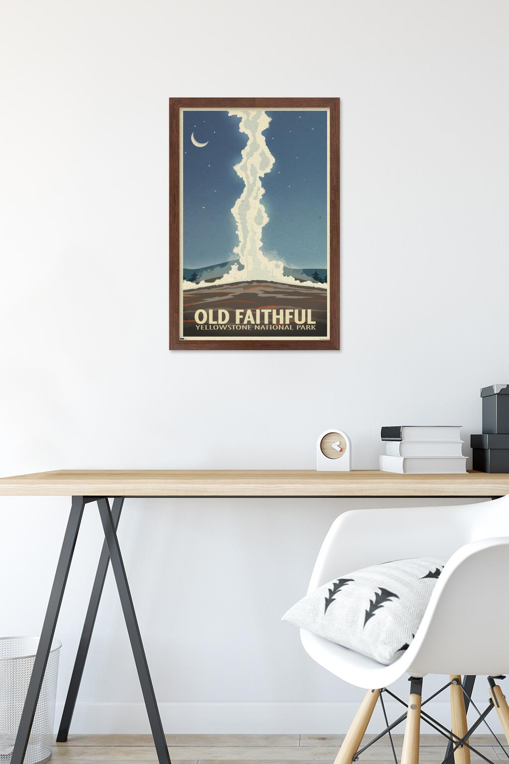 Old Red Truck - Old Faithful Wall Poster, 14.725" x 22.375" Framed