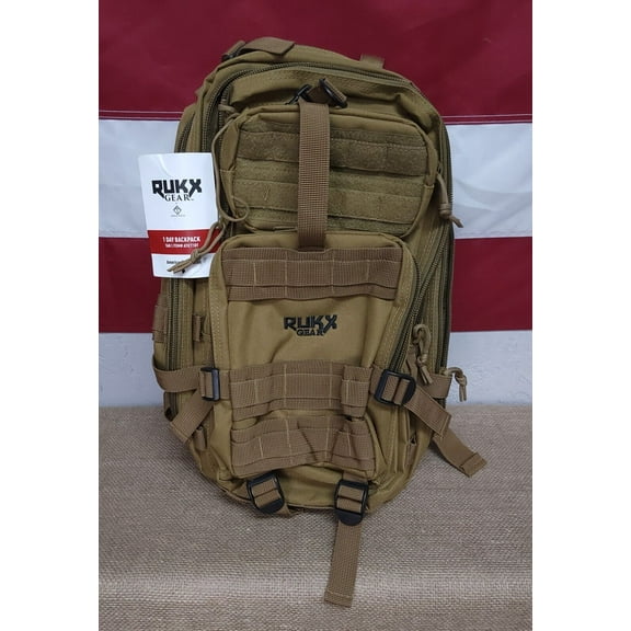 American Tactical Inc-ATI Backpacks American Tactical Inc-ATI ATI Rukx Gear Tactical 1 Day Backpack - Tan Buy At Cross Toss Trading