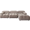 thumbnail image 2 of Diamond Sofa PALOMA1LC1AC1RC1OTTN 111 in. Velvet Reversible Chaise Sectional, Mink Tan - 4 Piece, 2 of 8