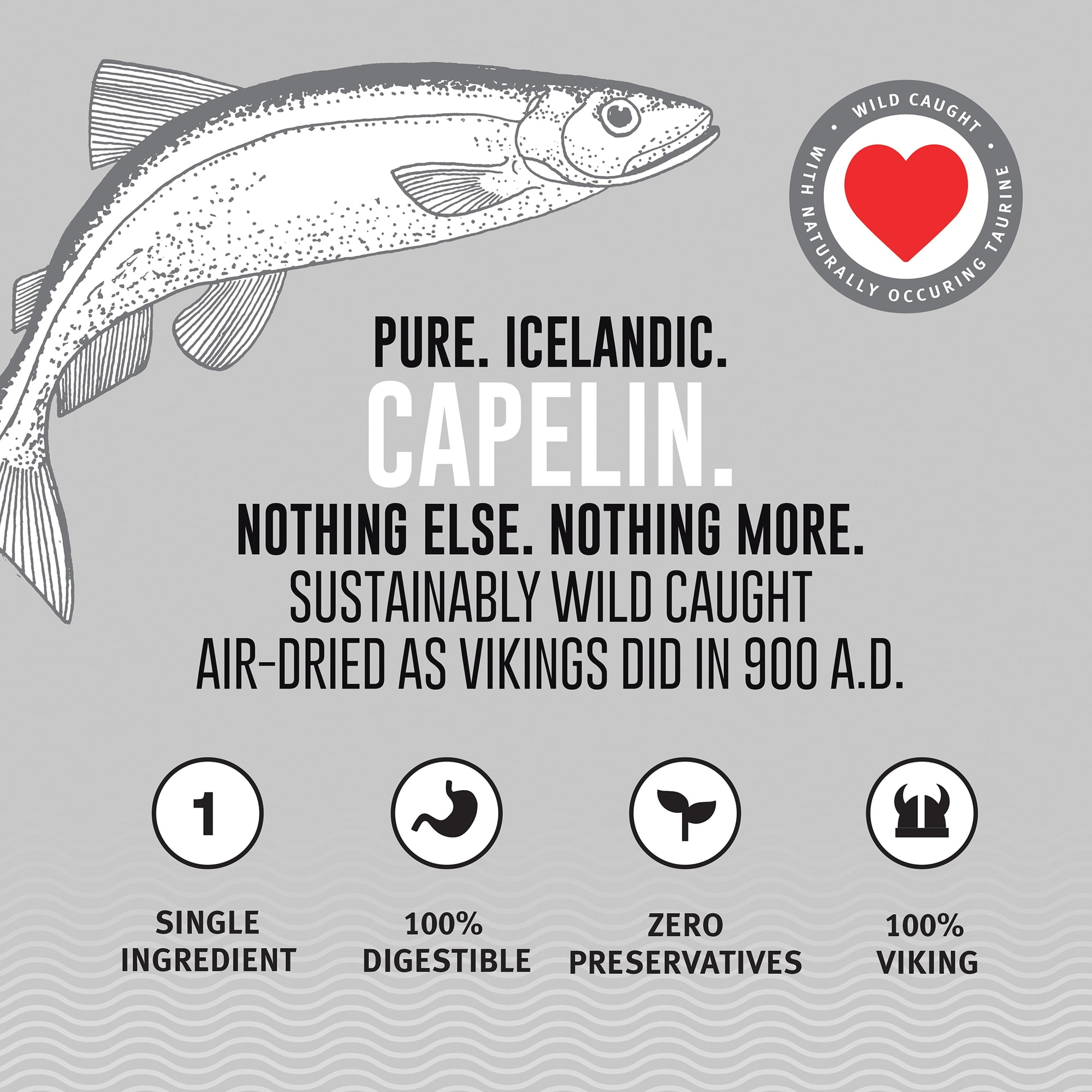 Icelandic+ Whole Fish & Pieces: Capelin - 2.5oz Bag - Dog Treats, Wild-Caught Air-Dried Fish, Single Ingredient Pet Snacks, Just The Fish Nothing Else