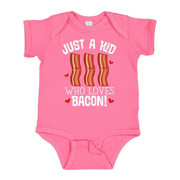 Inktastic Just a Kid Who Loves Bacon Boys or Girls Baby Bodysuit