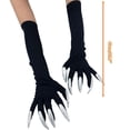 thumbnail image 2 of Guantes Con Garras De Halloween, Ligeros, Decorativos, Aterradores, Divertidos Mitones, Flexibles, Para Interior Y Exterior, Guante De Disfraz, Vestido Elegante 2 Uds seitruly AP006755-01, 2 of 6
