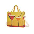 thumbnail image 7 of FORMRS Womens Corduroy Tote Bag Crossbody Shoulder Handbag with Pocket, Orange Cocktails, 7 of 7