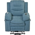 thumbnail image 4 of Power Lift Recliner Chair for Elderly, Recliners with Adjustable Massage and Heating Function,Heavy Duty Electric Lift Recliner with Infinite Position for Living Room,Blue, 4 of 13