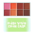 thumbnail image 1 of Pisexur Belleza Maquillaje Disco de ojos de 8 colores en crema, brillo facial, contorno de alto brillo, iluminador facial de 8 tonos, brillo rosa cobre, efecto luminoso cospara mujeres y hombres, 1 of 2