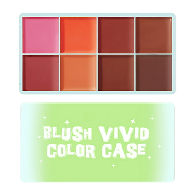 Pisexur Belleza Maquillaje Disco de ojos de 8 colores en crema, brillo facial, contorno de alto brillo, iluminador facial de 8 tonos, brillo rosa cobre, efecto luminoso cospara mujeres y hombres