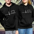 thumbnail image 5 of Valentine's Day Unisex Matching Hoodies for Couples Heart Print Hooded Sweatshirt Long Sleeve Pullover Tops Loose Casual Womens Hoodies Oversized, 5 of 8
