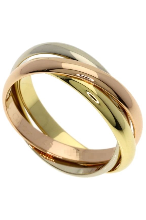 Pre-Owned Cartier Trinity SM #48 Ring - 18K Yellow Gold/18K White Pink Gold Women's CARTIER