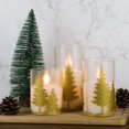 thumbnail image 2 of Velas de vidrio sin llama Romance Christmas Tree con control remoto, 2 of 9