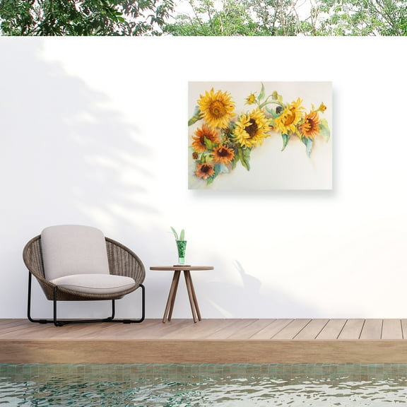 Joanne Porter 'Arch Of Sunflowers' Outdoor Canvas 24x32