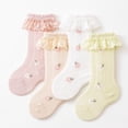 thumbnail image 6 of Biezeib Baby Girls Knee High Socks Cute Floral Print Lace Ruffles Dress Socks Newborn Stockings for Toddler Clothing Accessories, 6 of 6