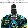 thumbnail image 4 of Square 2Pack PU Leather Peacock Cruise Luggage Tag with Privacy Cover and Name ID Tag for Travel Handbags Backpacks Luggage Tags, 4 of 6