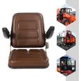 thumbnail image 7 of Tractor Seats, Universal Compact High Back Mower Seat w/Adjustable Armrest, Easy to Clean & Install, for Excavator, Forklift, Skid Loader, 7 of 7