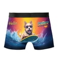 thumbnail image 2 of Retro Surfing Soft Coated Wheaten Terrier in Cool Sunglasses Hello Summer Waves All Over Print Boxer Briefs Underwear for Men Dad Wheatie Dog Lover - 10001, 2 of 6