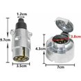 thumbnail image 2 of Lojalitet Enchufe de Remolque de 7 Pines Macho y Enchufe de Remolque Hembra de 7 Pines, Enchufe de Remolque de Metal Impermeable de 12 V Enchufe de Enganche de 7 Pines, Enchufe de Remolque para, 2 of 5