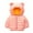 Pink, variant on TOOYOU Boys Jacket Winter Warm Solid Coats Bear Ears Hooded Padded For Cold Weather Size 18 M-24 M Orange