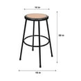 thumbnail image 4 of Hampden Furnishings Flynn Collection 30" Masonite/Steel Science Stool, Black, Pack of 2, 4 of 7