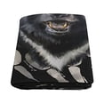 thumbnail image 2 of CADecor Head Of A Black Watercolor Painting Blanket Throw Super Soft Warm Bed or Couch Blanket 58x80 inches, 2 of 2