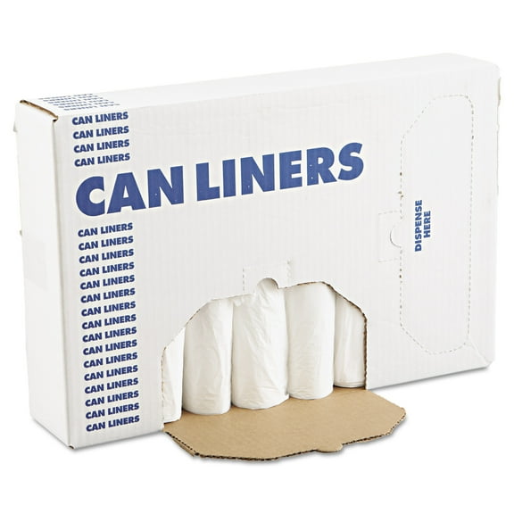 Low-Density Waste Can Liners, 10 Gal, 0.35 Mil, 24" X 23", Black, 500/carton | Bundle of 5 Cartons