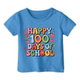 thumbnail image 3 of Suilloe Toddler Girls T-Shirts 100 Days Of School Print Round Neck Short Sleeve Tee Kids Girls Spring Summer Comfy And Style Tee Tops，6 -7 Years, 3 of 4
