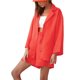 thumbnail image 4 of SAYOO , traje de pantalón informal de dos piezas para mujer, blusas abotonadas con cuello de solapa de color sólido y pantalones cortos holgados con cintura elástica SAYOO  Moda, 4 of 9