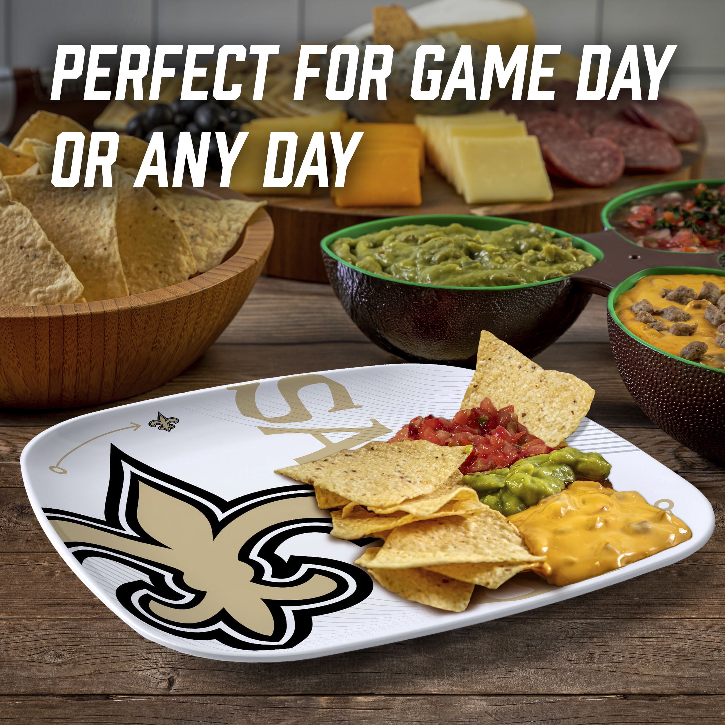 YouTheFan NFL New Orleans Saints Large Party Plate