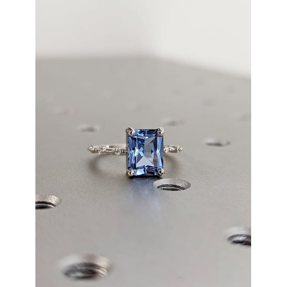 Natural Aquamarine Ring, Stone Ring, March Birthstone Ring, High quality Aquamarine Jewelry, Ocean Inspired Jewelry