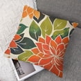 thumbnail image 7 of Fall Burnt Orange Outdoor Pillow Covers Mustard Yellow Green Dahlia Floral Decor Throw Pillows Modern Geometry Flower Decorative Cushion Cases for Sofa Couch Bed Decorations, 7 of 7