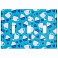 thumbnail image 2 of Metal Light Switch Wall Plate Outlet Cover (Coffee Espresso Mocha Cup Navy Blue Heart Baby Blue Cupcake - Triple Toggle), 2 of 2