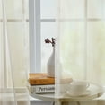 thumbnail image 4 of ZOPZO Sheer Voile Curtains for Bedroom, Beige, 52W x 84L Inch, Semi Transparent Rod Pocket Window Panels, Set of 2 Drapes, 4 of 7