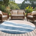 thumbnail image 4 of Summer Ocean Round Area Rug 6Ft Washable Circle Rugs for Bathroom Office, Coastal Sea Waves Beach Ombre Blue Non-Slip Carpet Floor Mats Indoor Outdoor Carpet Runner Aesthetic Home Decor, 4 of 8