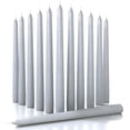 thumbnail image 1 of CANDWAX 10 Inch Taper Candles Set of 12 - Dripless, Unscented, Grey, 1 of 7