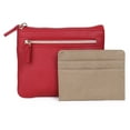 thumbnail image 2 of Dopp Women's Pik-Me-Up Large ID Coin Card Case Leather, Red, 2 of 5