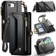 thumbnail image 2 of Funda tipo cartera para iPhone 16e con bloqueo RFID, tarjetero, cremallera y ranura para billetes, correa de hombro magnética de piel sintética suave para mujer, 2 of 10