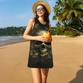 thumbnail image 3 of Disketp Vintage Gold Leaf Skull para Vestido sin Mangas para Mujeres, Vestidos de Verano para Mujeres, Casual y Holgado para la Playa, 3 of 7