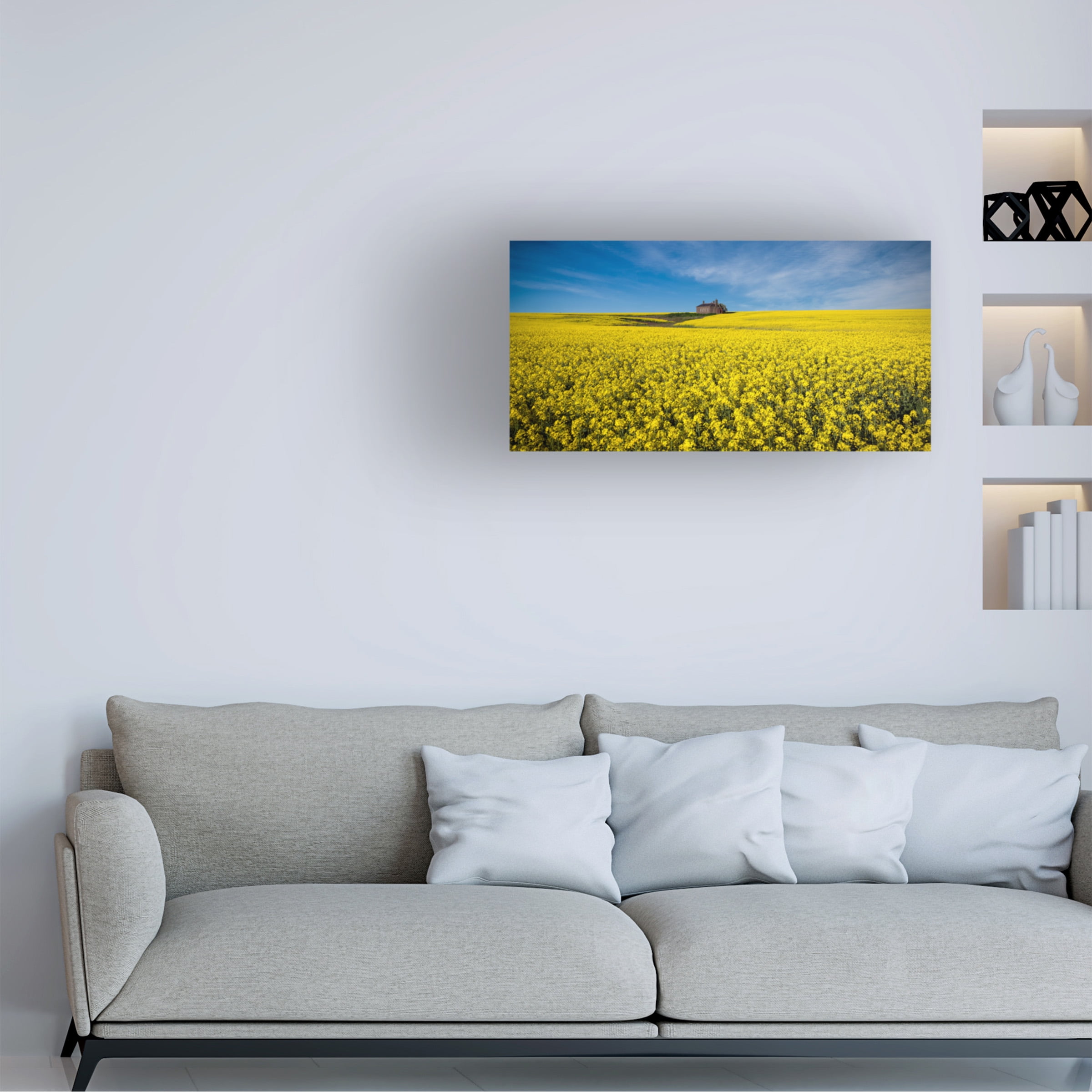 Peter Elgar 'The Canola Field' Canvas Art