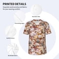 thumbnail image 3 of Hirioo Colorful Seashells for Men's Baseball T-shirt Shirts Short Sleeve Casual Summer Button Stretch T Shirts,Size S-4XL-X-Large, 3 of 7