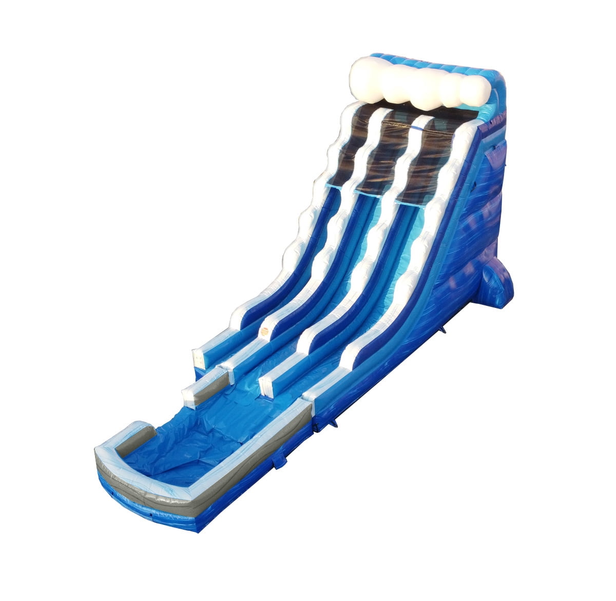 TentandTable Commercial Inflatable Water Slide, Blue Marble with Blower, 22 ft