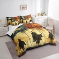 thumbnail image 2 of Castle Fairy Western Cowboy 7pcs Bedding Comforter Set,Graffiti Splash Queen Bedding Sets Super Cozy,USA Flag Queen Sheet Sets,Ultra Soft Rustic Home Decor,Reversible, 2 of 8