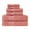 Coral, variant on 100% Turkish Long Staple Cotton 6-Piece Towel Set, 2 Face, 2 Hand, and 2 Bath Coral